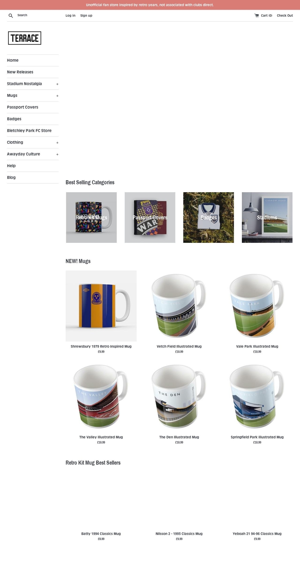 theterracestore.com shopify website screenshot