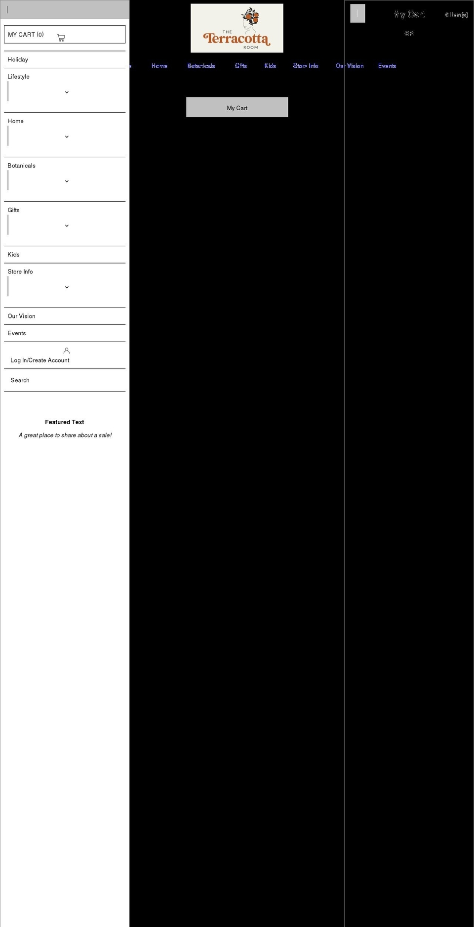 theterracottaroom.com shopify website screenshot