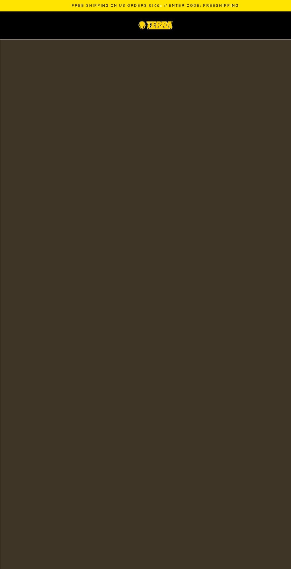 theterracrew.com — Shopify storefront screenshot