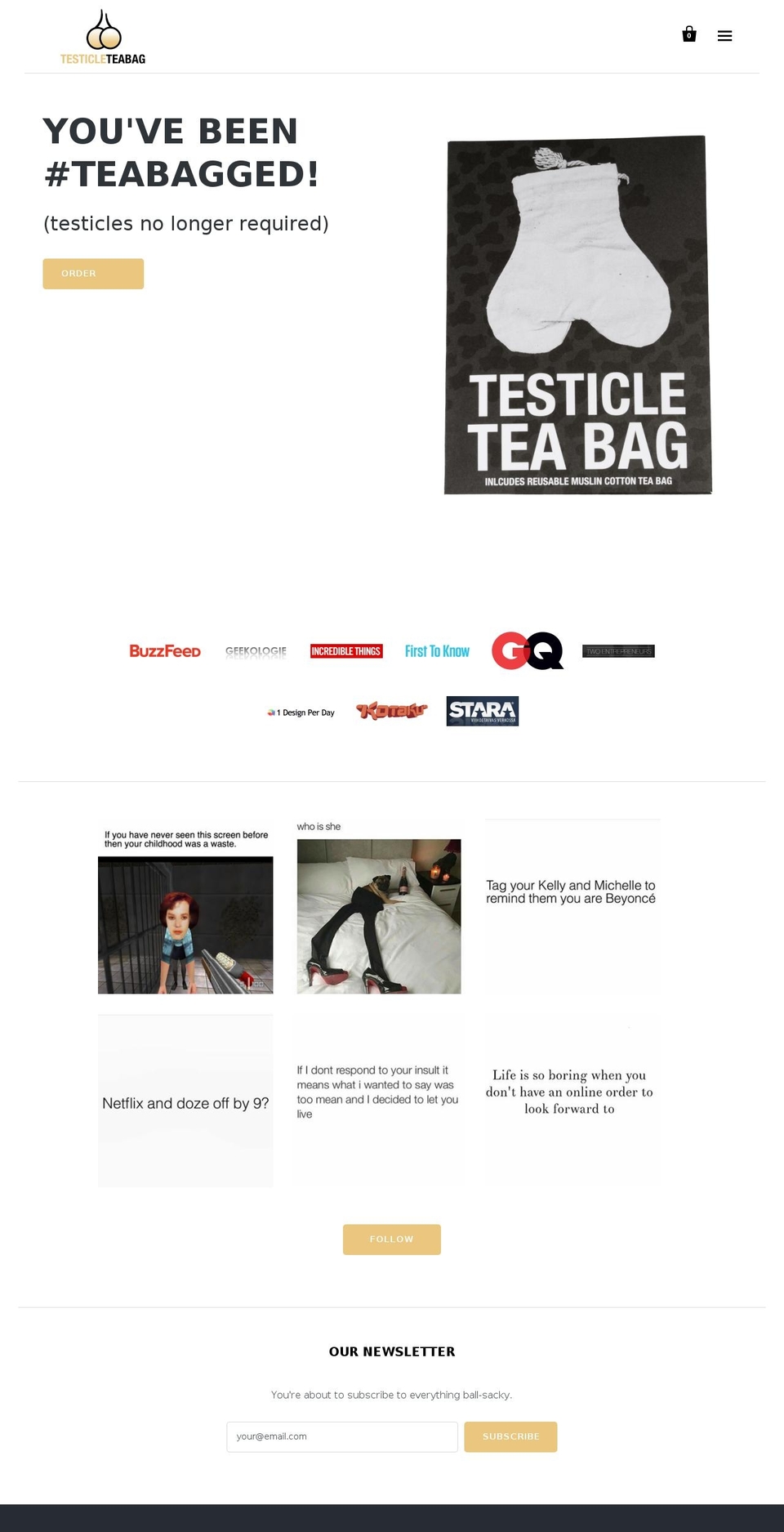 Startup - w\/ Bold Recurring Shopify theme site example thetesticleteabag.com