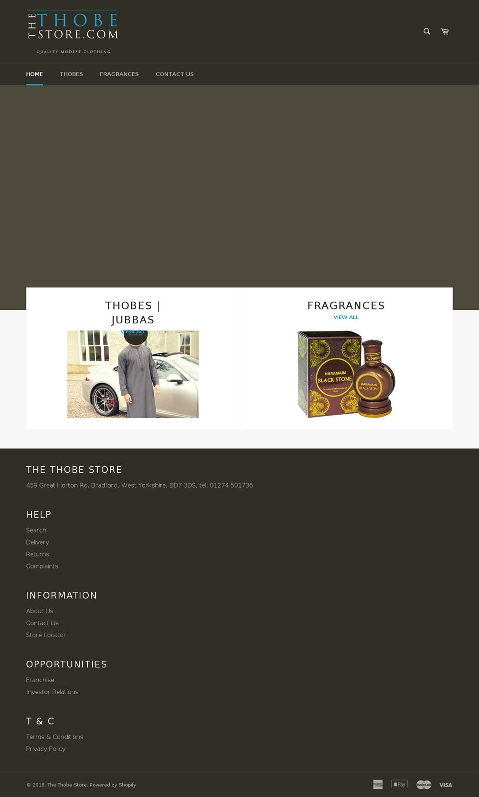 thethobecompany.org shopify website screenshot
