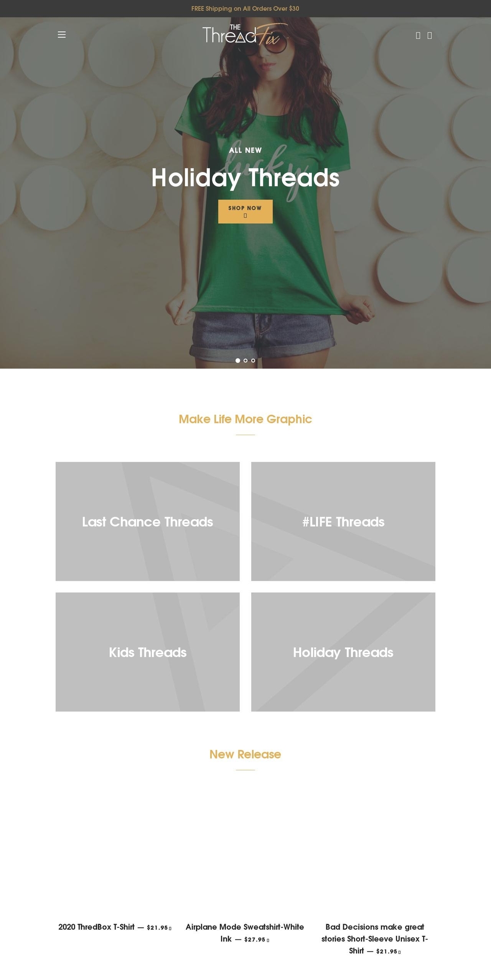 thethreadfix.com — Shopify storefront screenshot