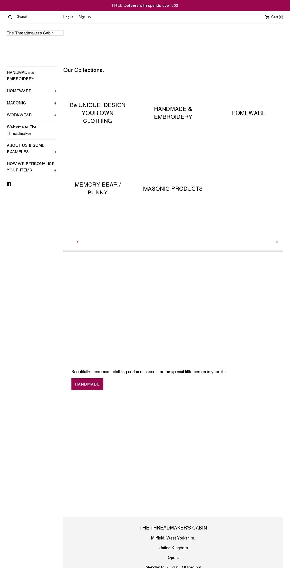 thethreadmaker.com shopify website screenshot