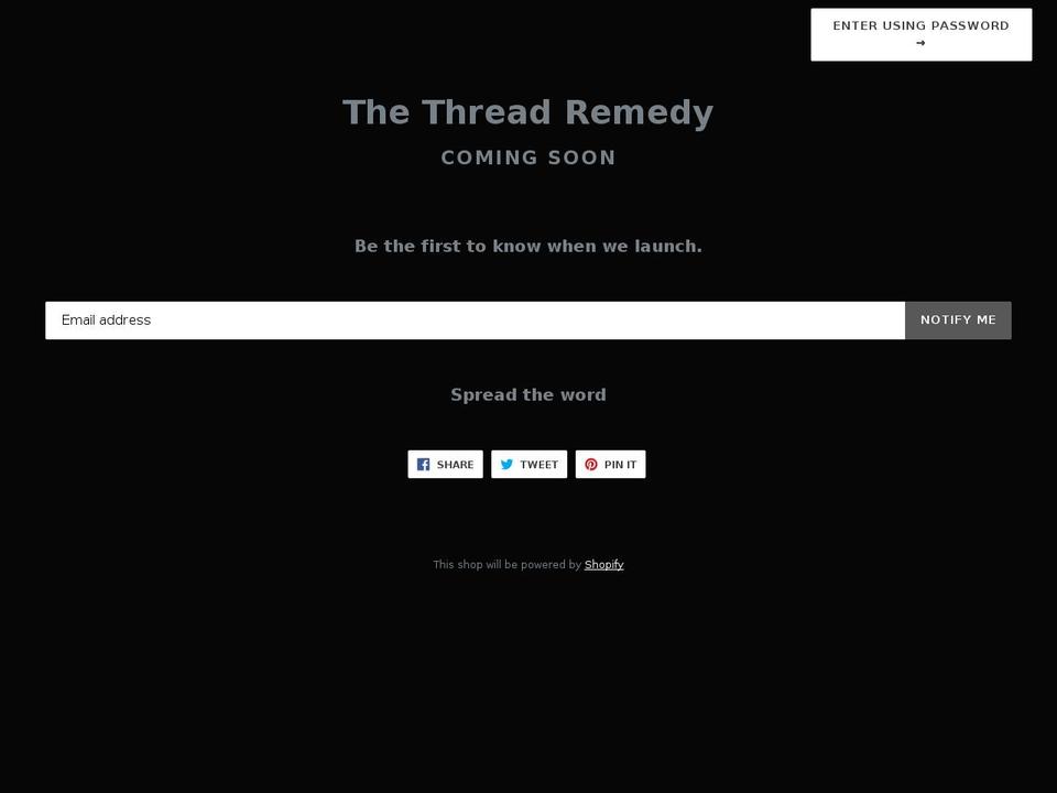 thethreadremedy.com — Shopify storefront screenshot