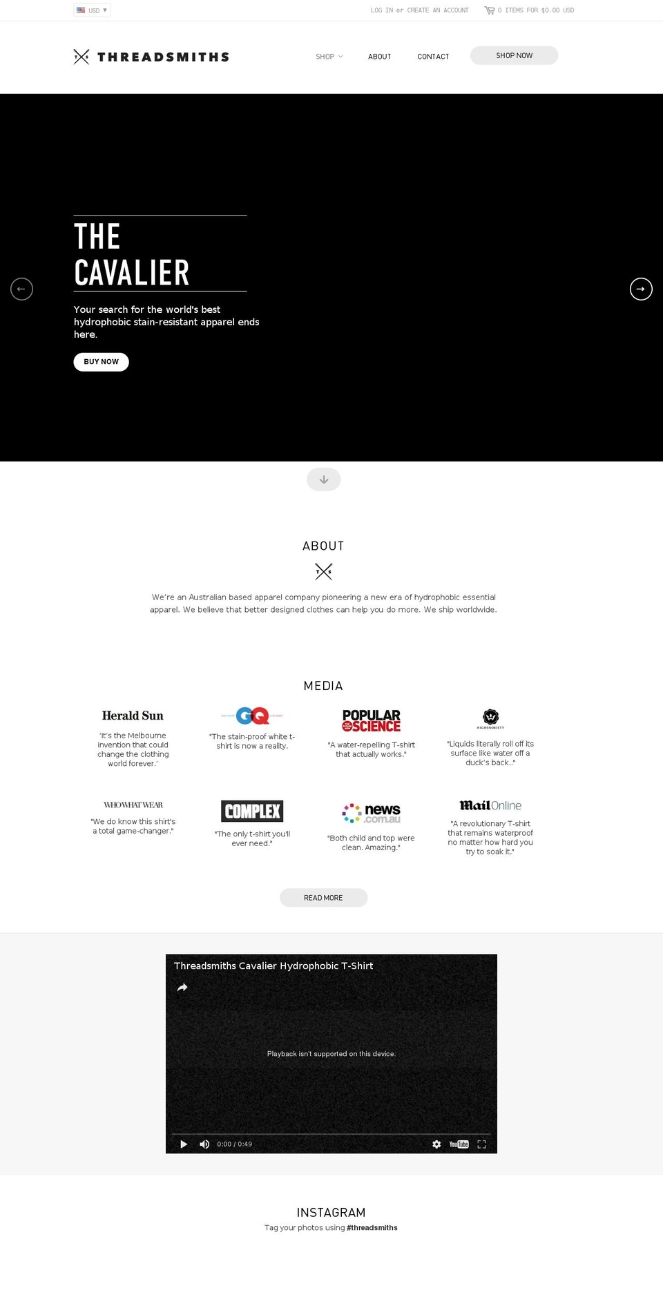 thethreadsmiths.com shopify website screenshot