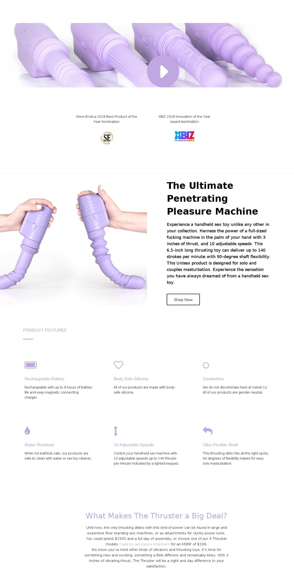 thethruster.com shopify website screenshot