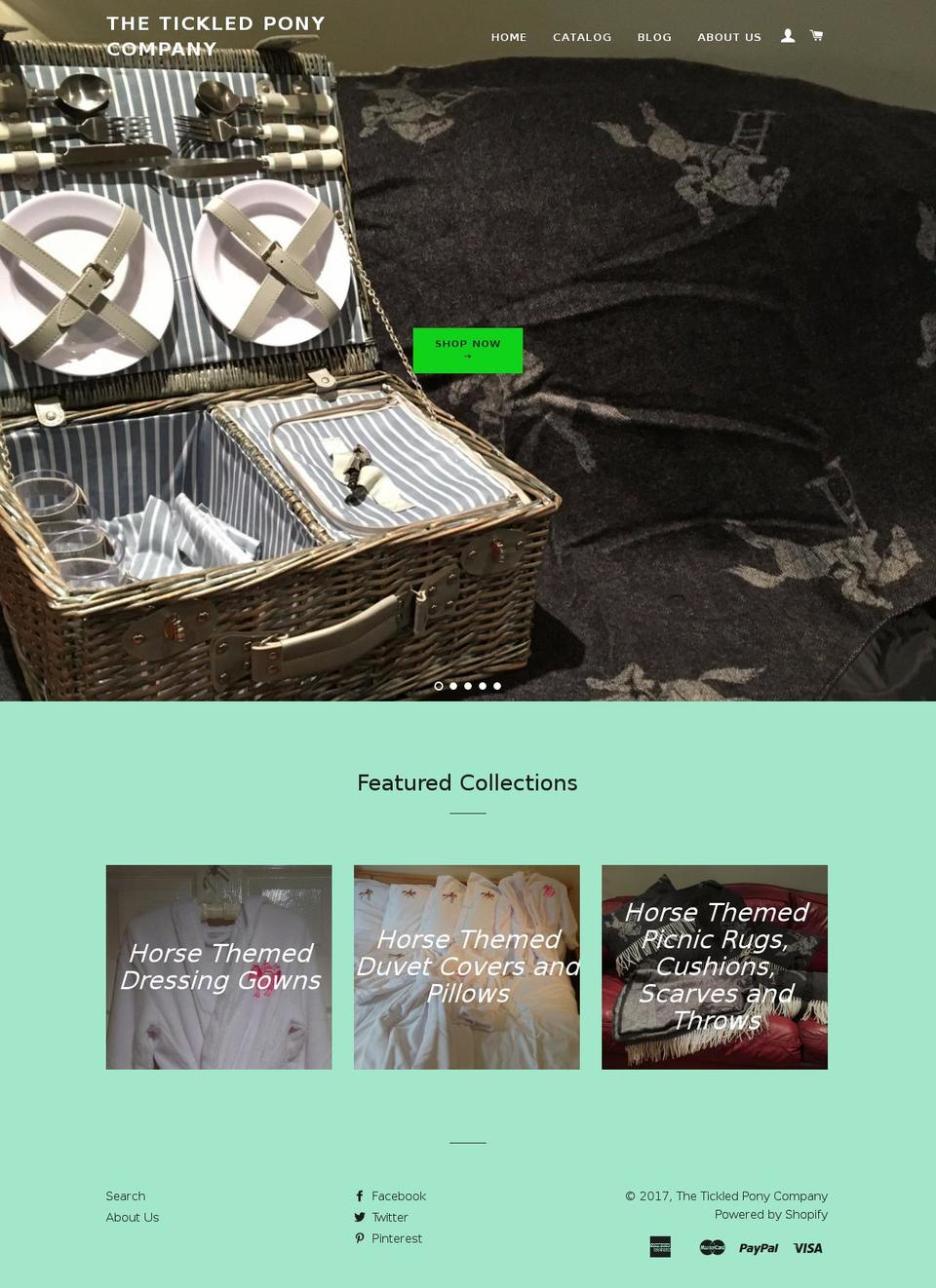 thetickledponycompany.com shopify website screenshot
