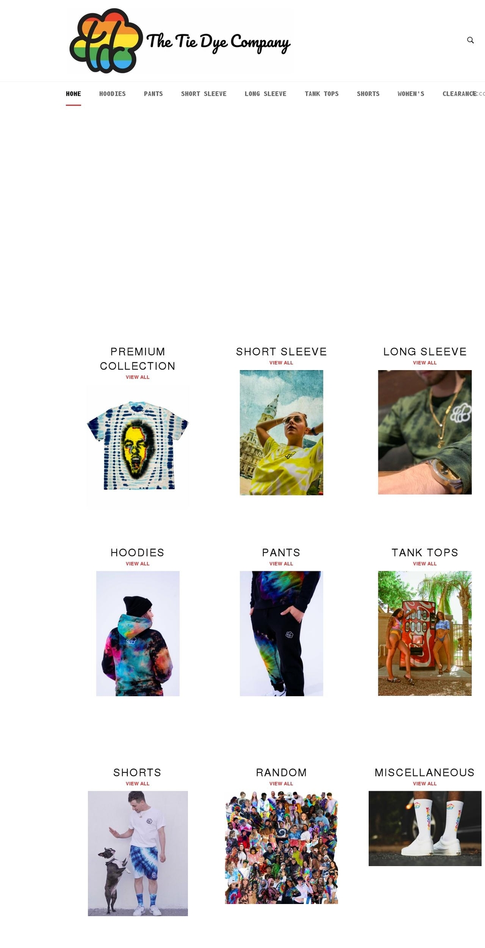 thetiedyecompany.com shopify website screenshot