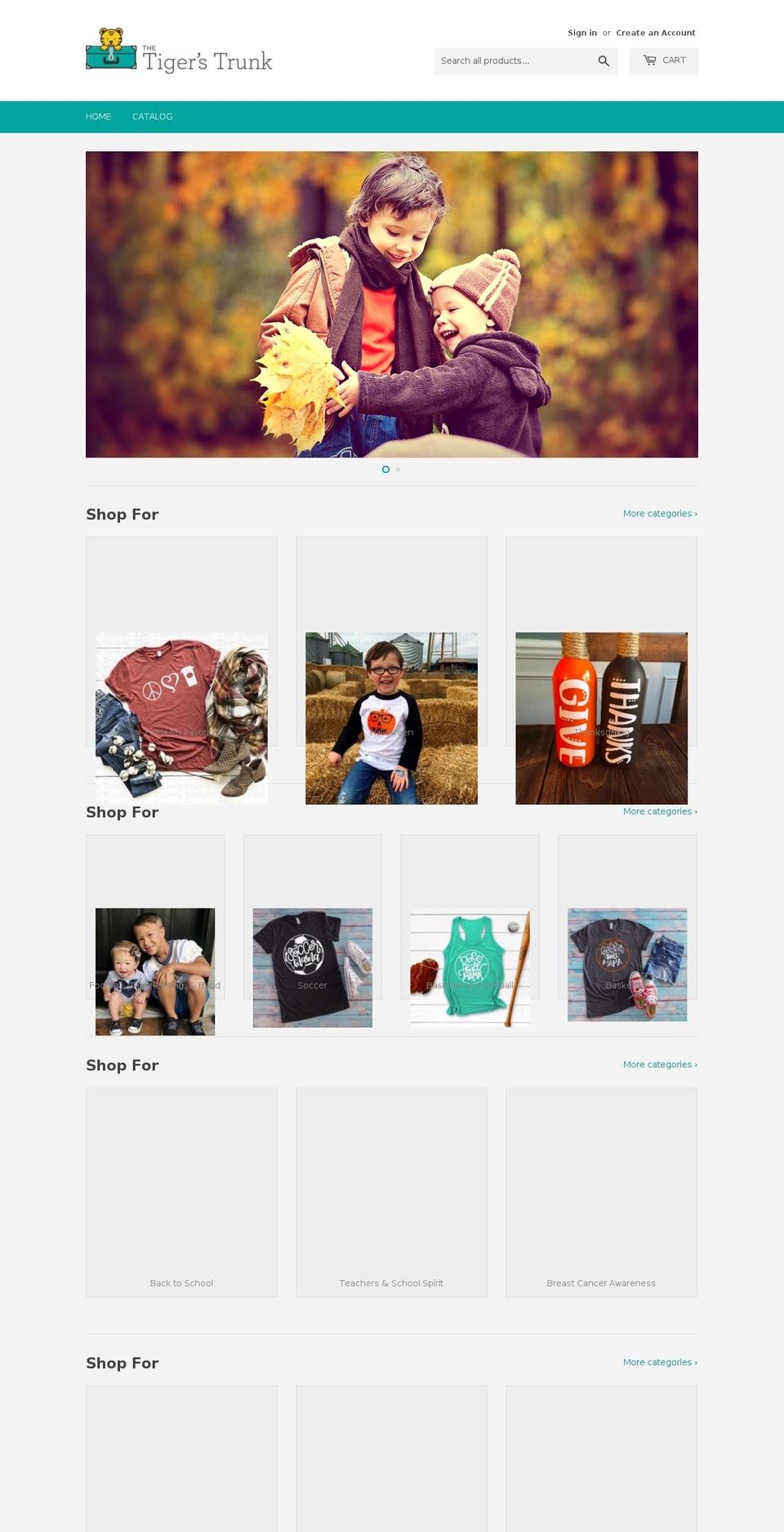 thetigerstrunk.com — Shopify storefront screenshot