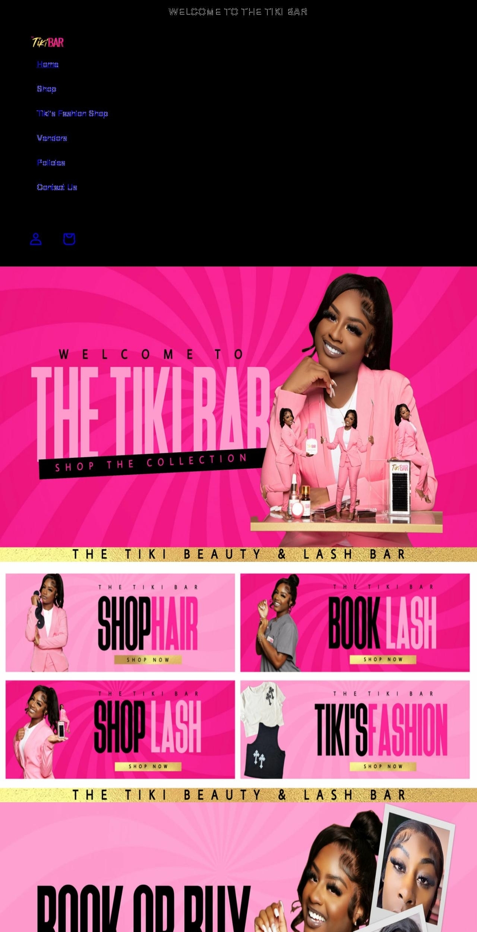 thetikibarllc.com shopify website screenshot