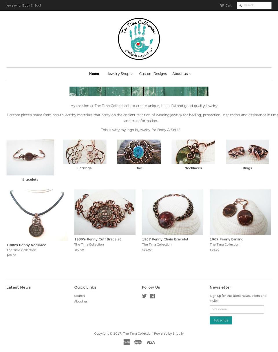 thetimacollection.ca shopify website screenshot