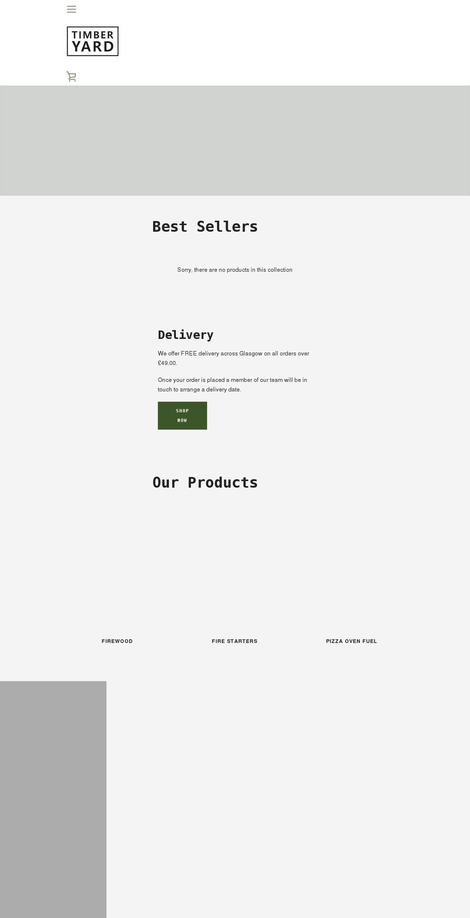 thetimberyard.co.uk shopify website screenshot