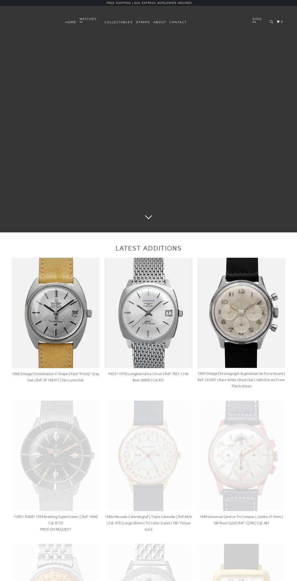 thetimecurator.com shopify website screenshot