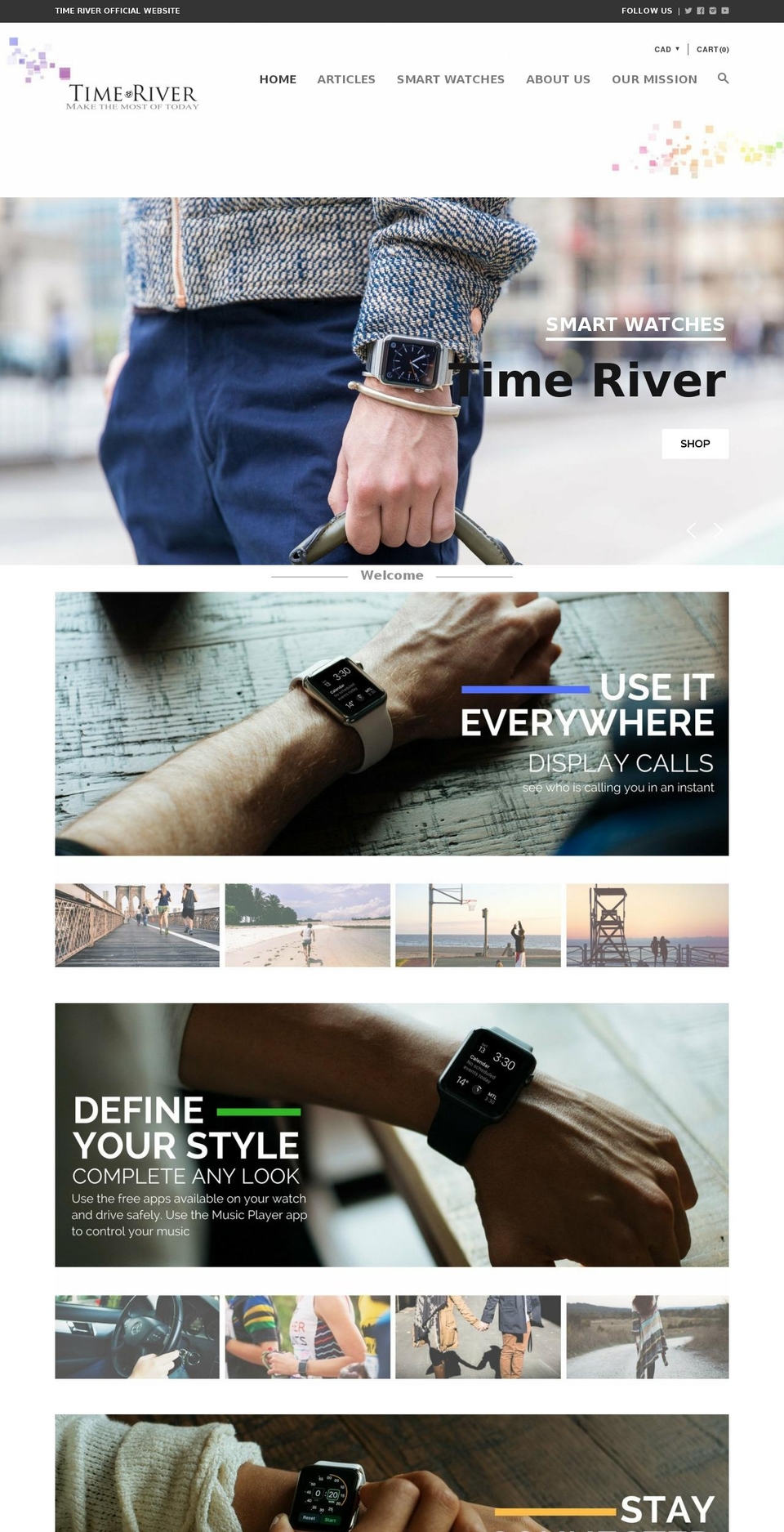 thetimeriver.com — Shopify storefront screenshot