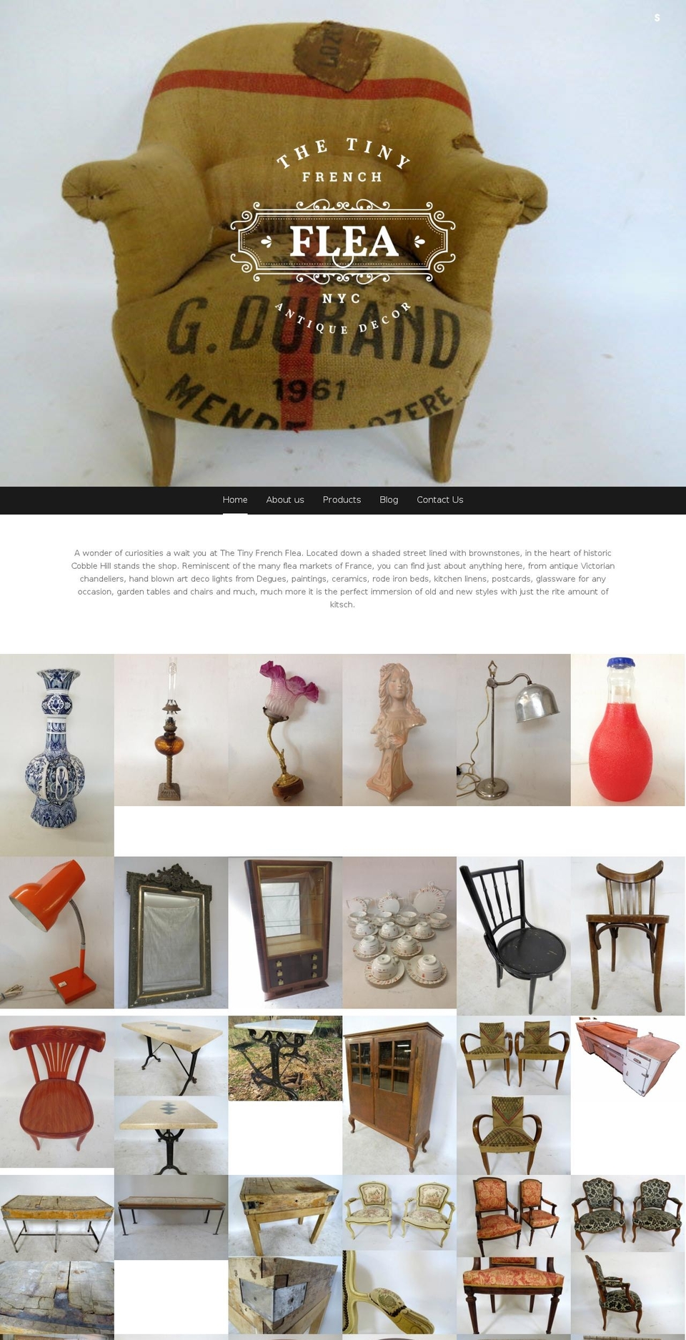thetinyfrenchflea.com shopify website screenshot