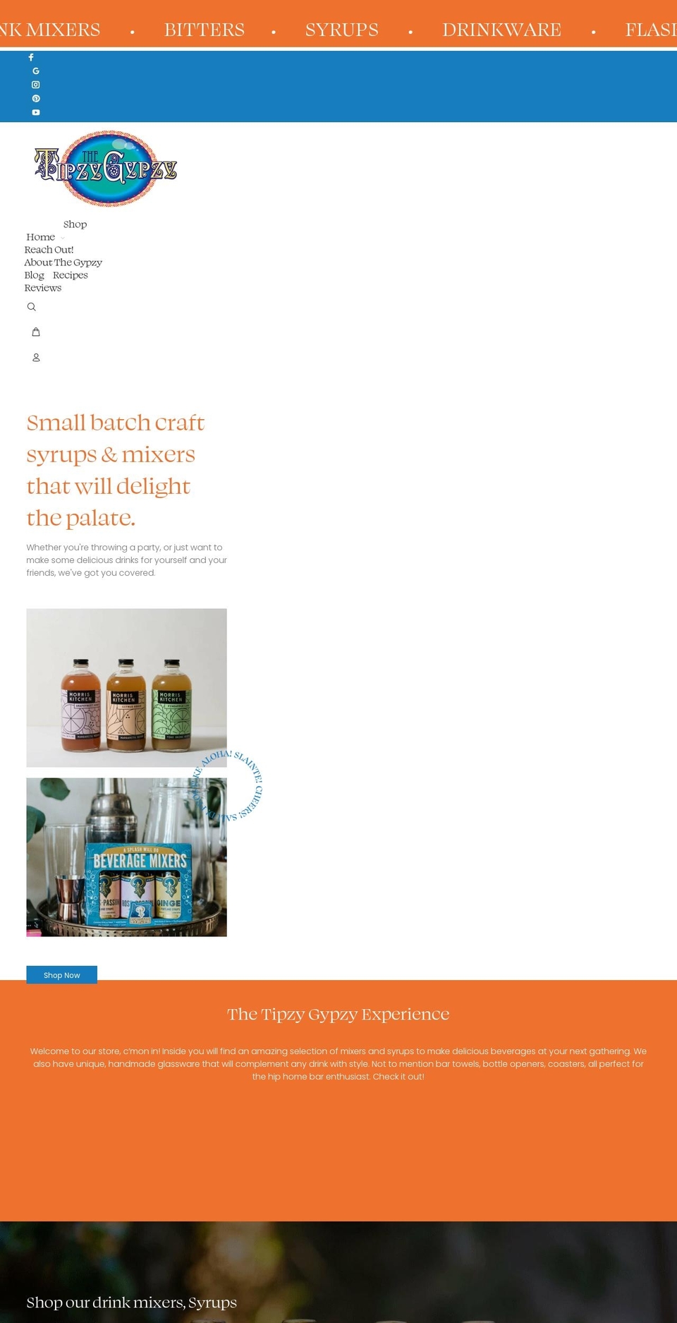 thetipzygypzy.com shopify website screenshot