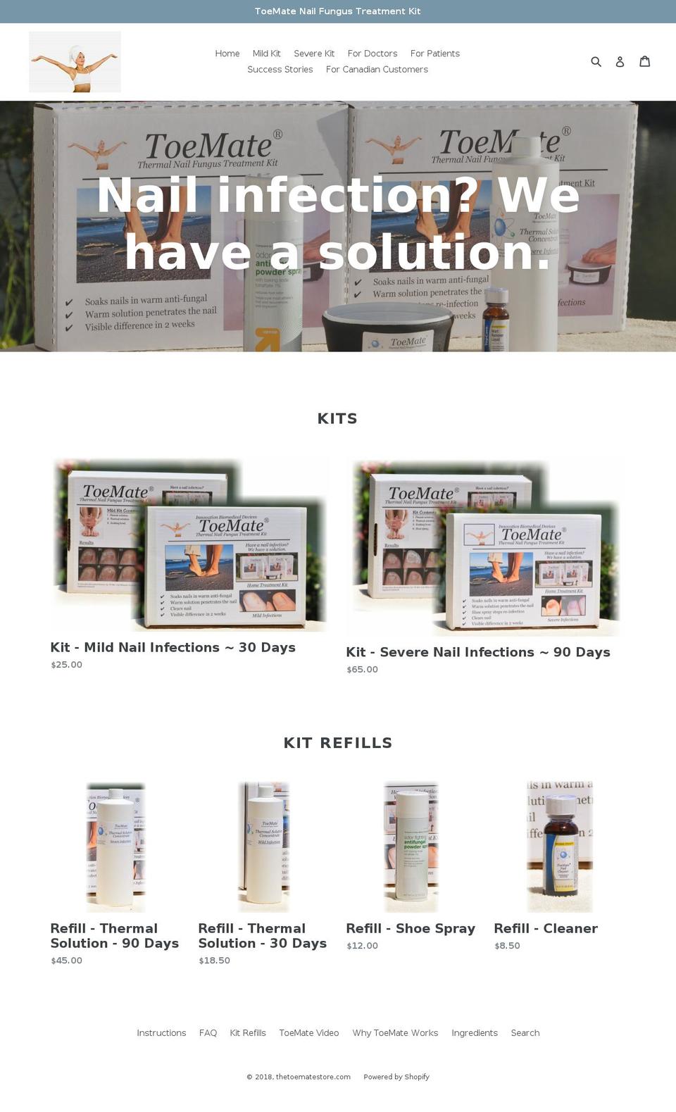 thetoematestore.com shopify website screenshot