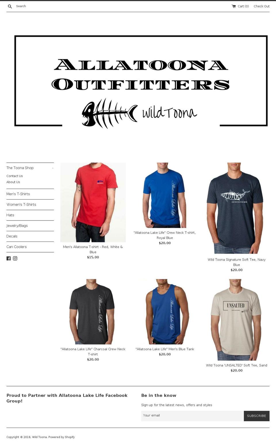 thetoonashop.com — Shopify storefront screenshot