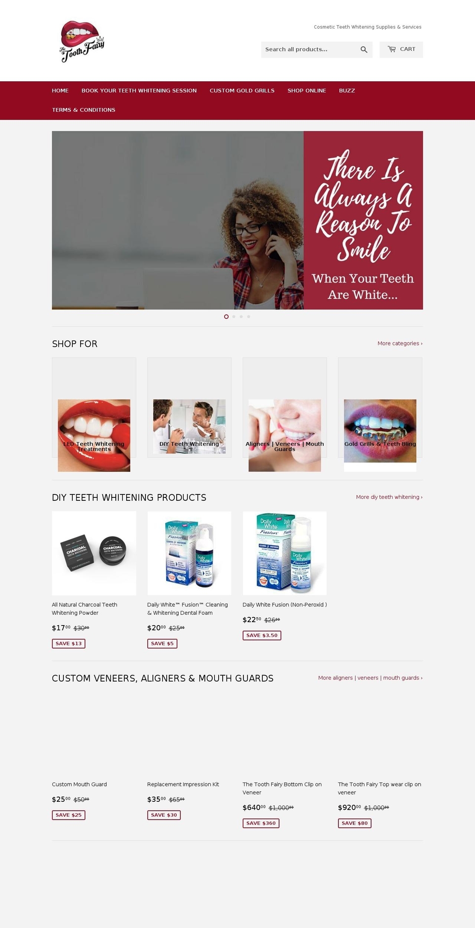 thetoothfairyjb.com — Shopify storefront screenshot
