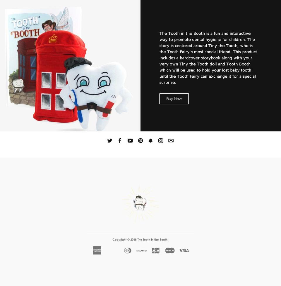 thetoothinthebooth.com — Shopify storefront screenshot