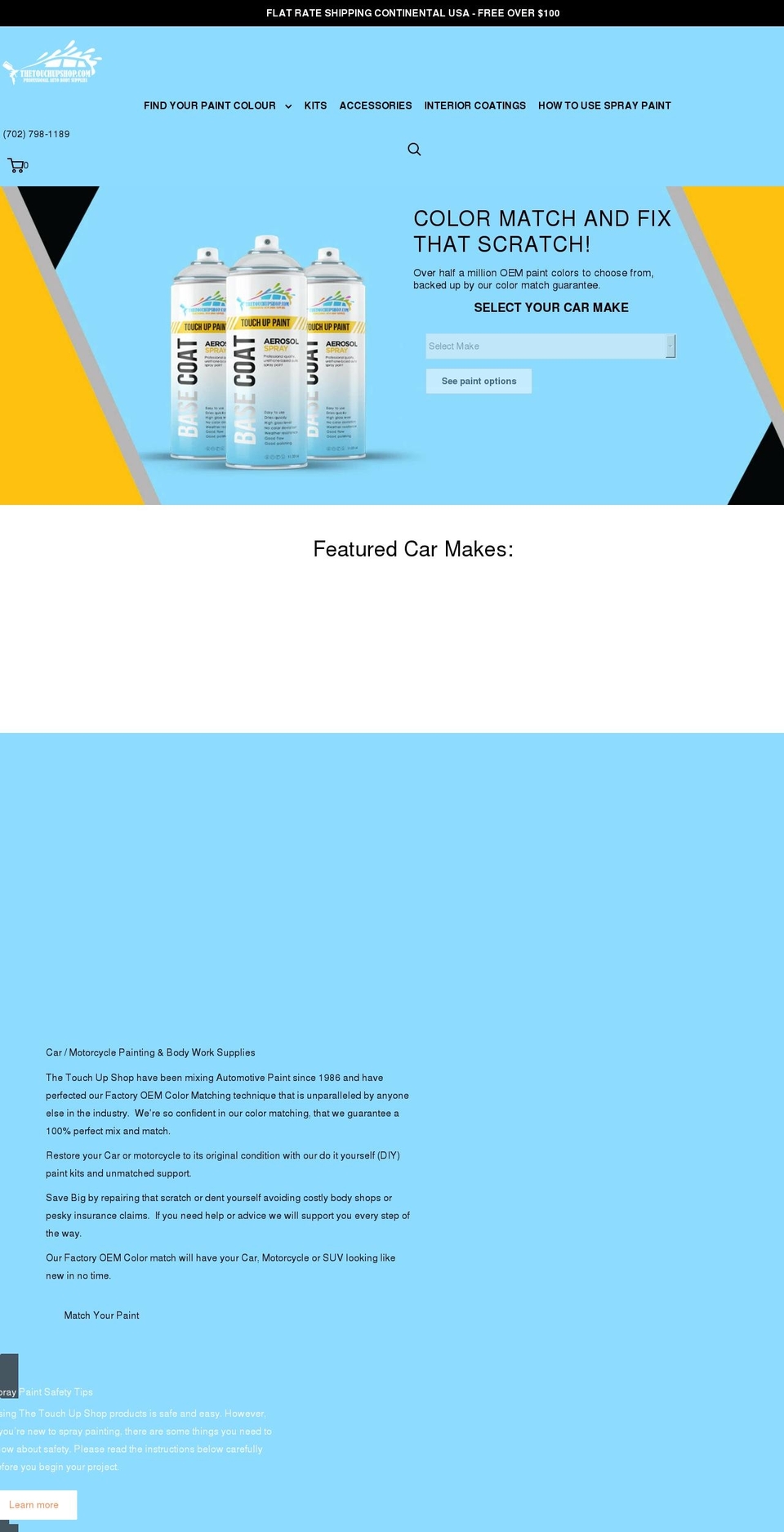 thetouchupshop.com shopify website screenshot