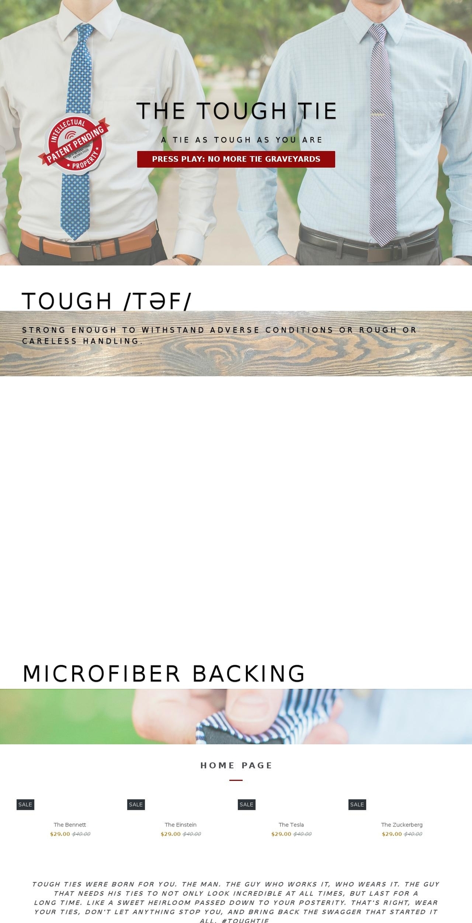 thetoughtie.com shopify website screenshot