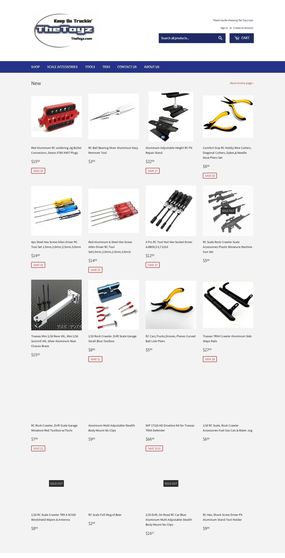 thetoyz.com shopify website screenshot