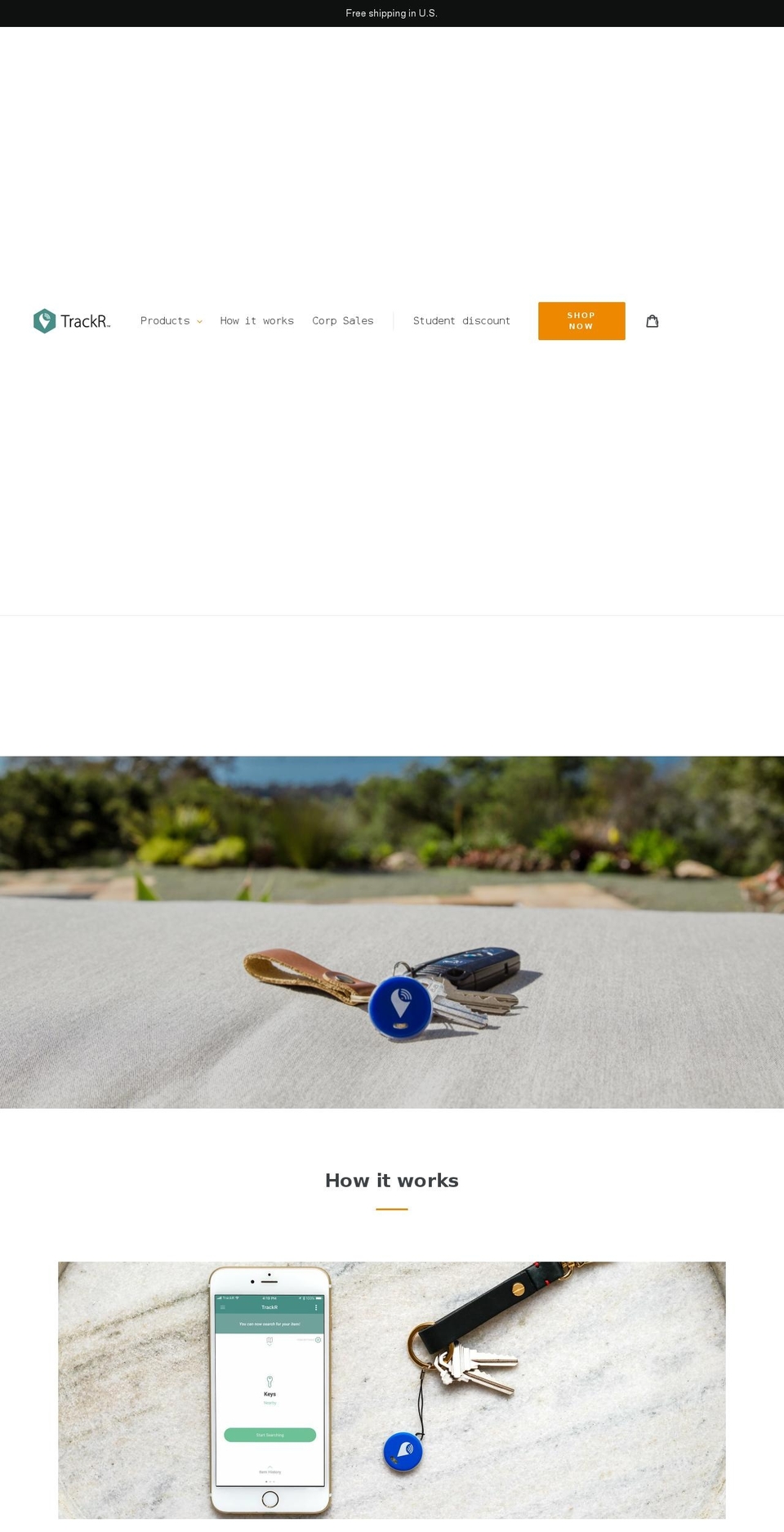 thetrackr-1.myshopify.com — Shopify storefront screenshot