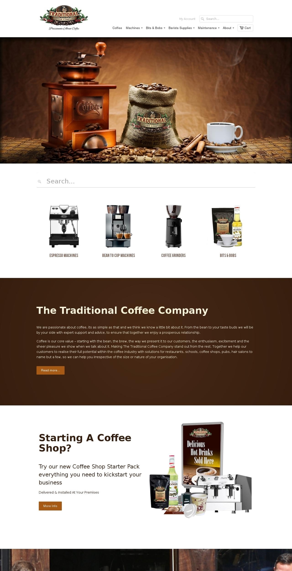 thetraditionalcoffeecompany.com shopify website screenshot