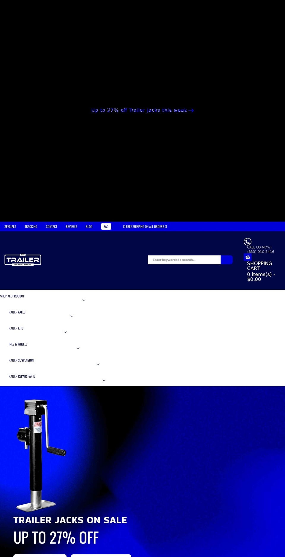 thetrailerpartsoutlet.com shopify website screenshot