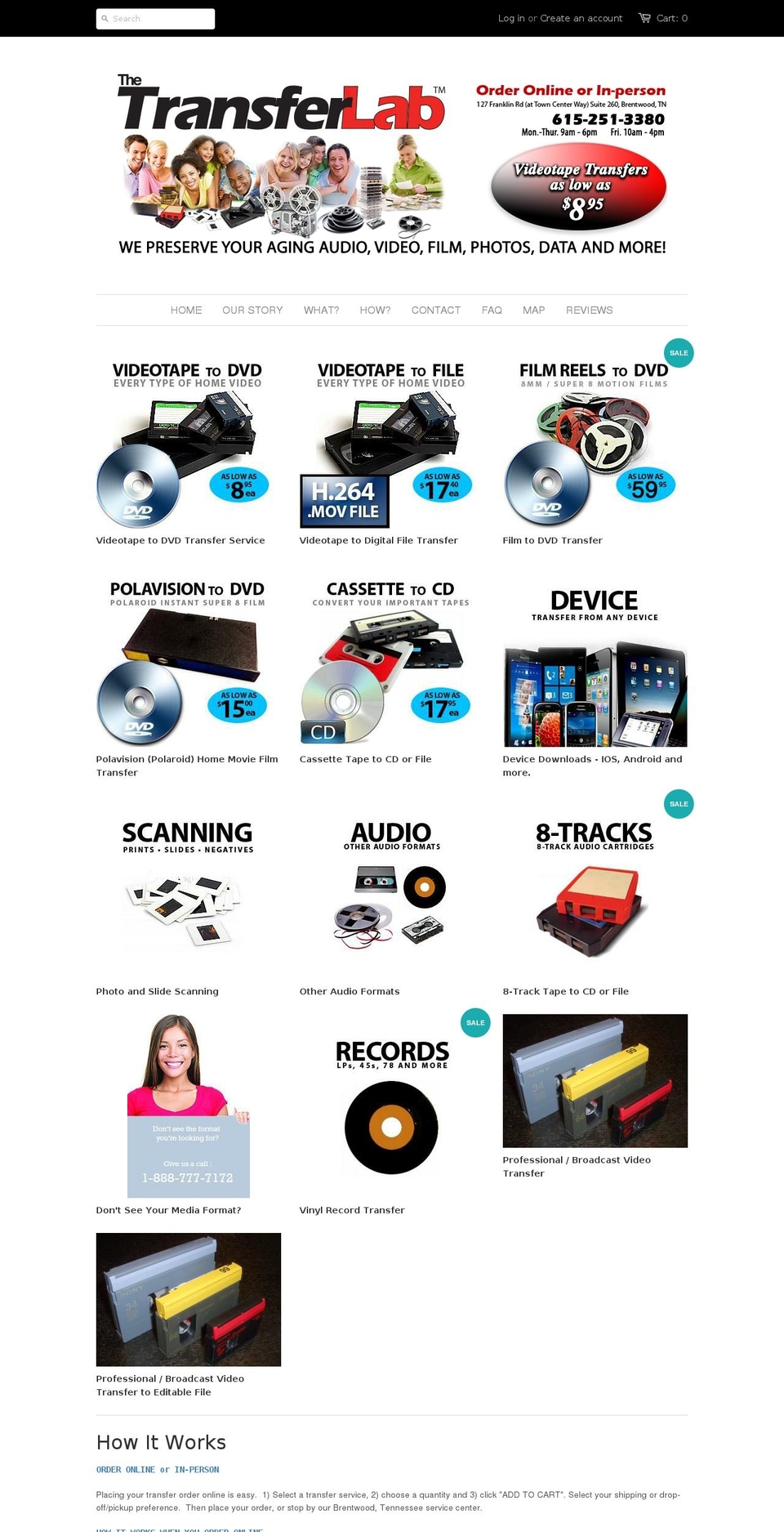 thetransferlab.com shopify website screenshot