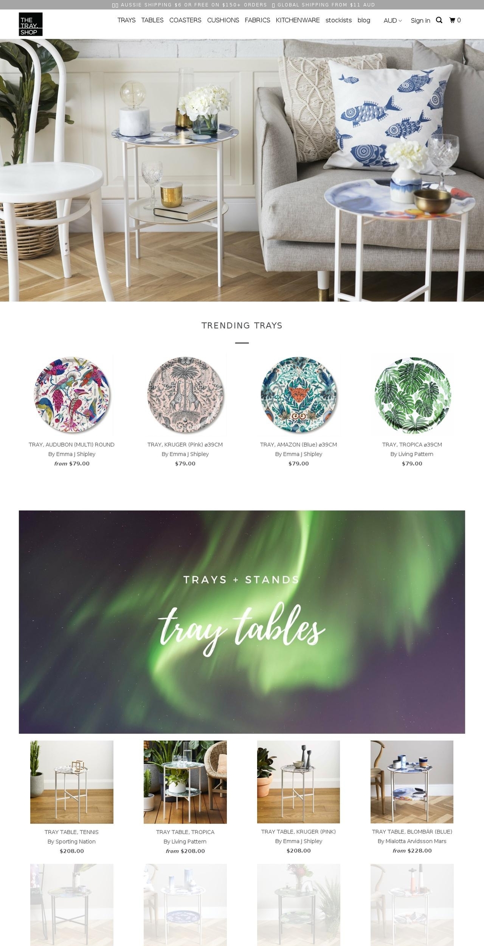thetrayshop.com shopify website screenshot