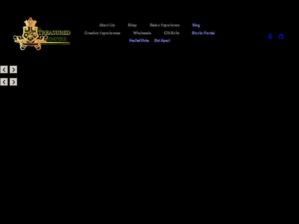 thetreasuredempire.com shopify website screenshot