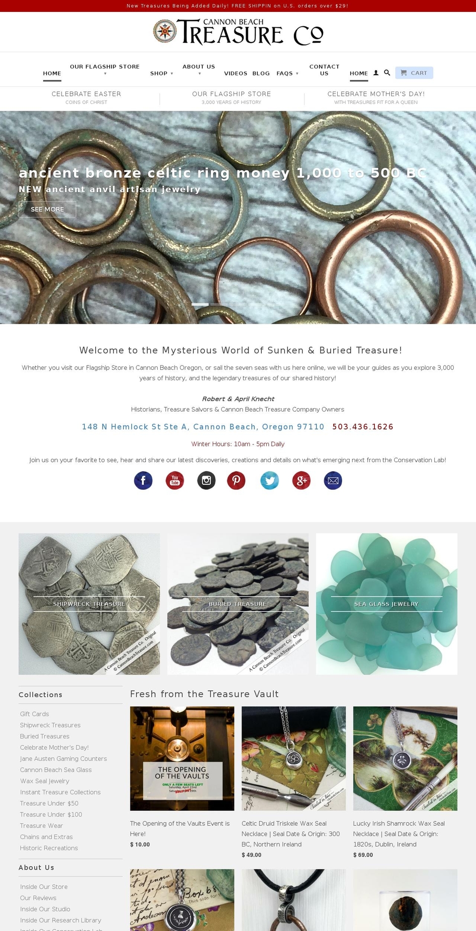 thetreasureexperience.com shopify website screenshot