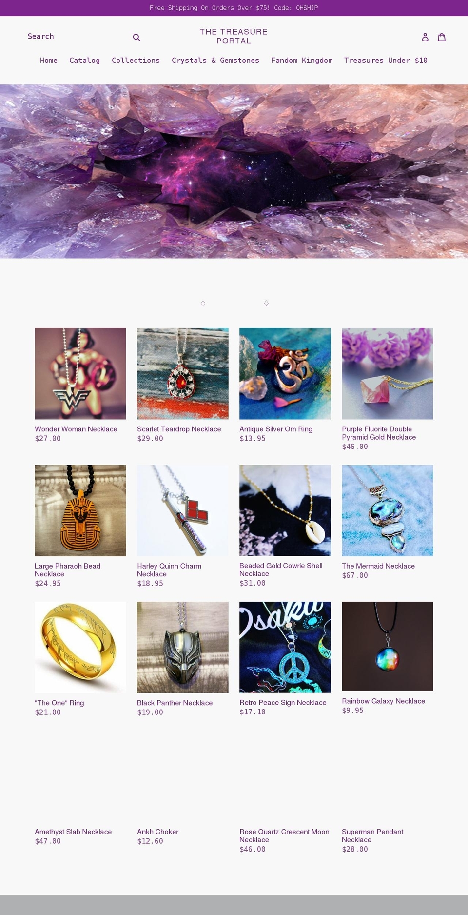 thetreasureportal.com — Shopify storefront screenshot