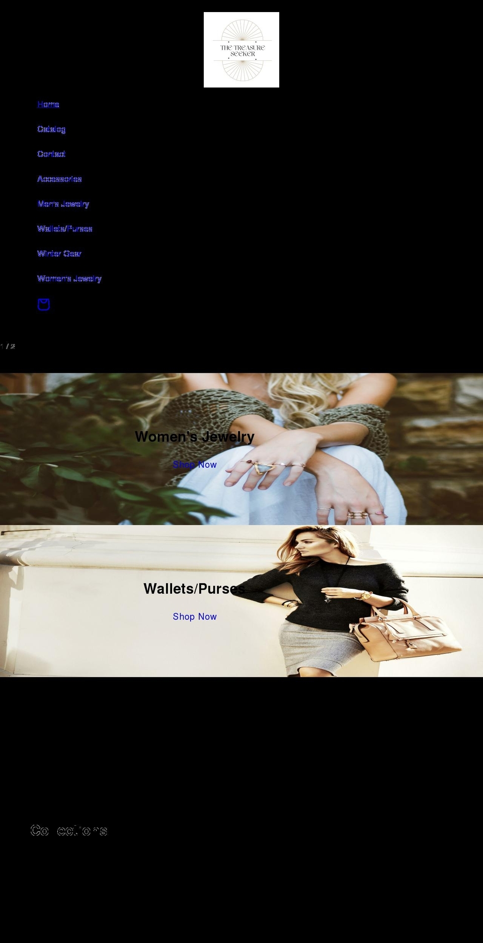 thetreasureseeker.com shopify website screenshot