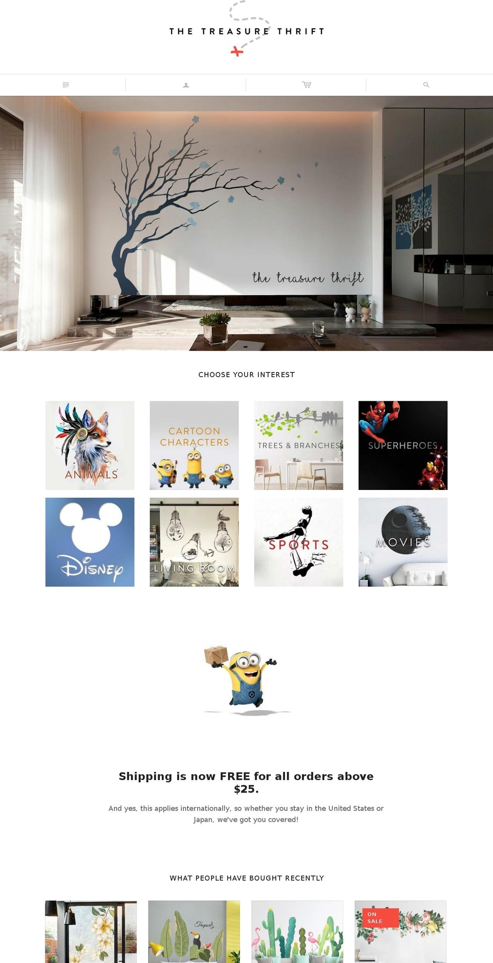 thetreasurethrift.com — Shopify storefront screenshot