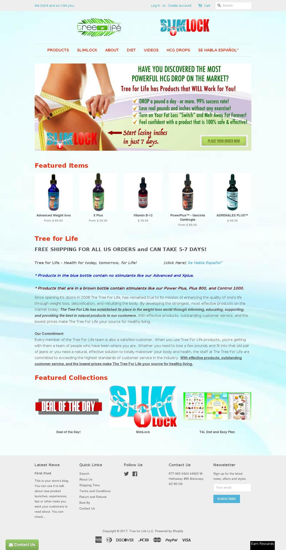thetree4life.com shopify website screenshot