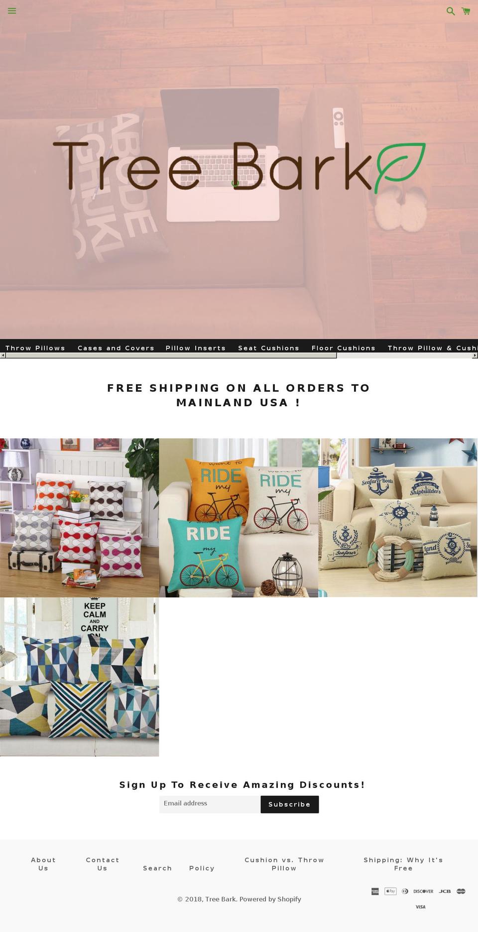 thetreebark.com — Shopify storefront screenshot