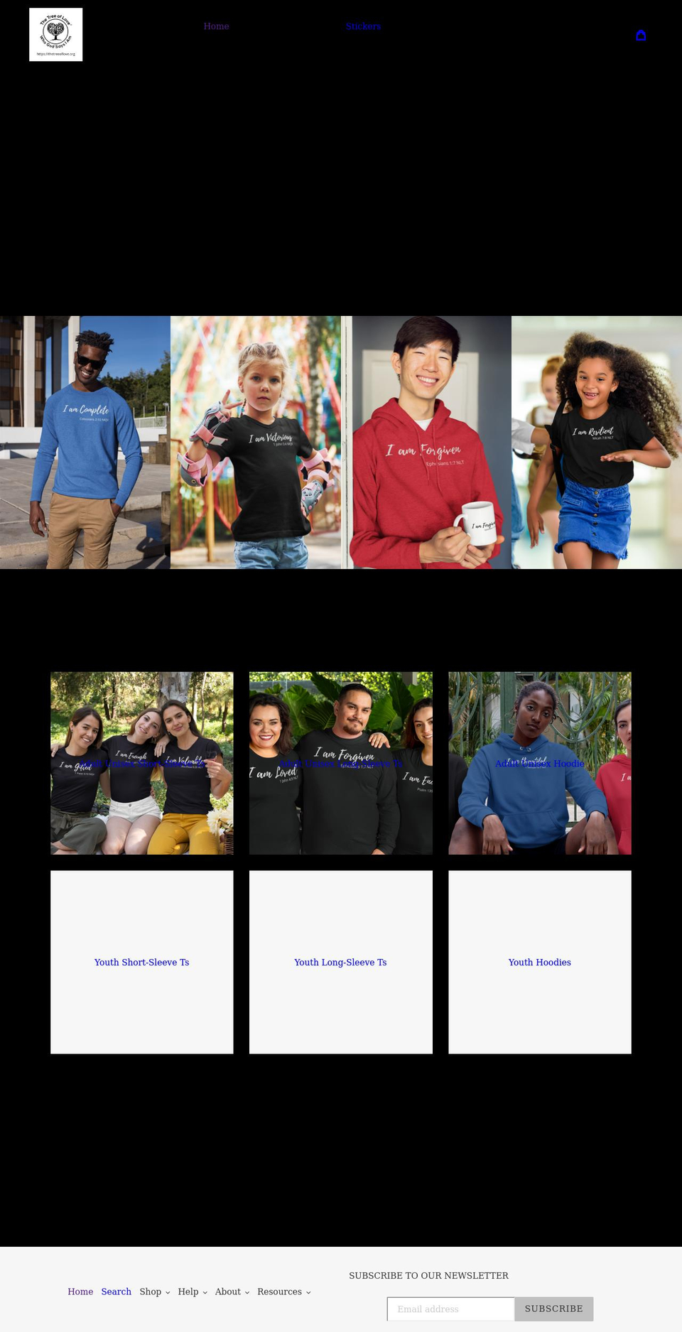 thetreeoflove.org shopify website screenshot