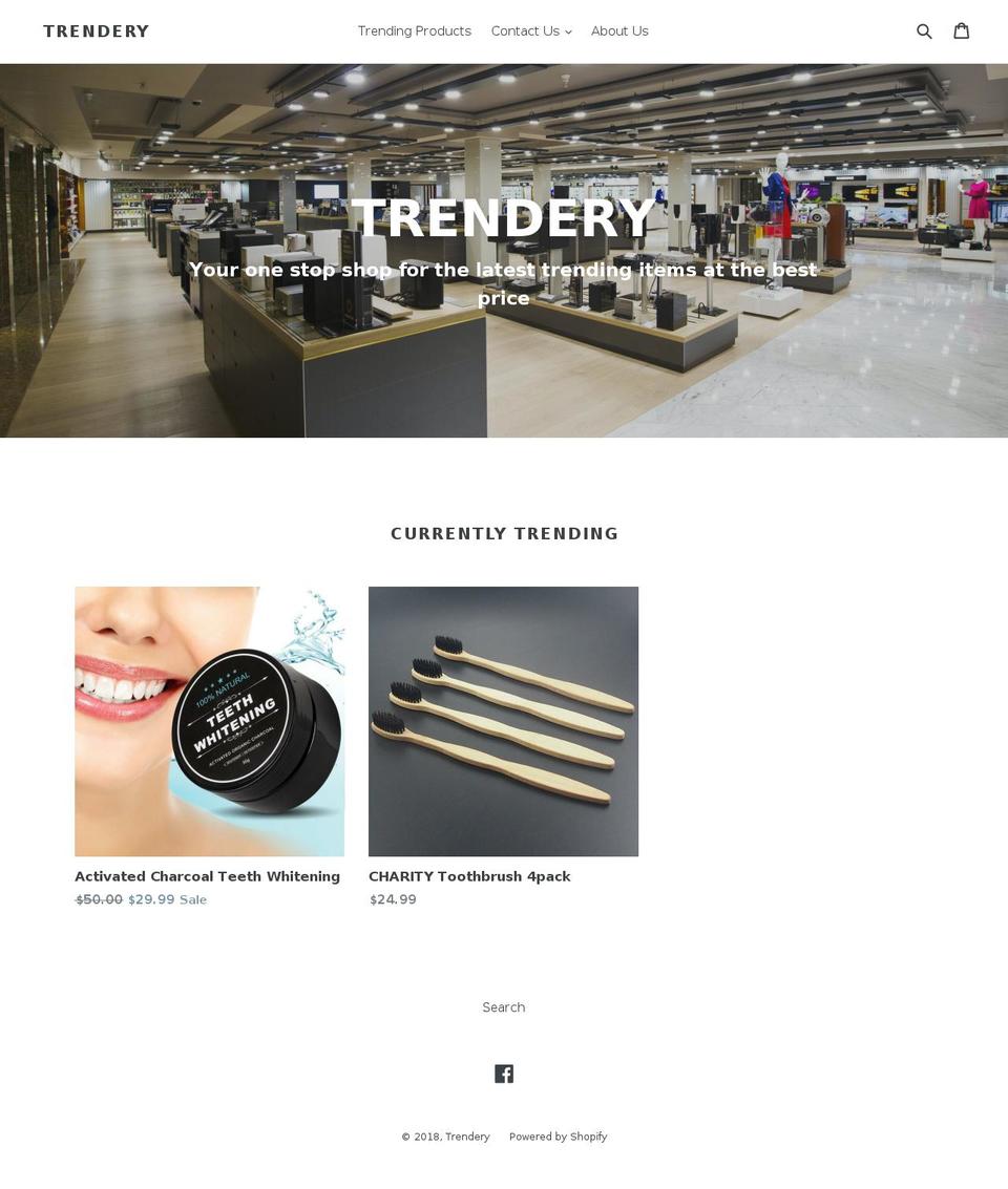 thetrendery.com shopify website screenshot