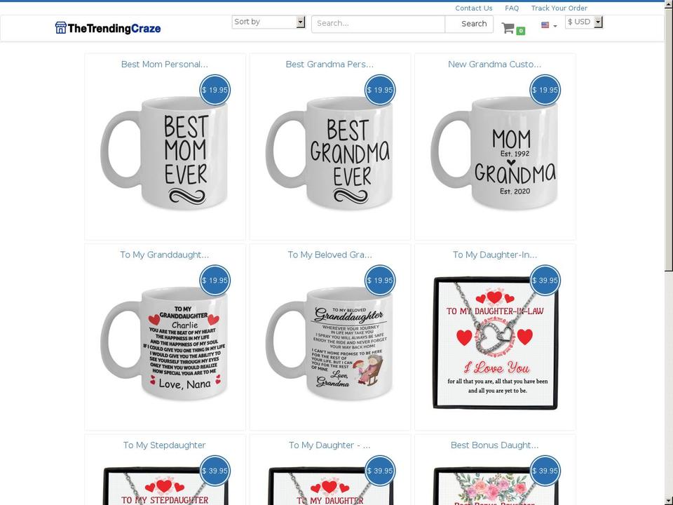 thetrendingcraze.com — Shopify storefront screenshot