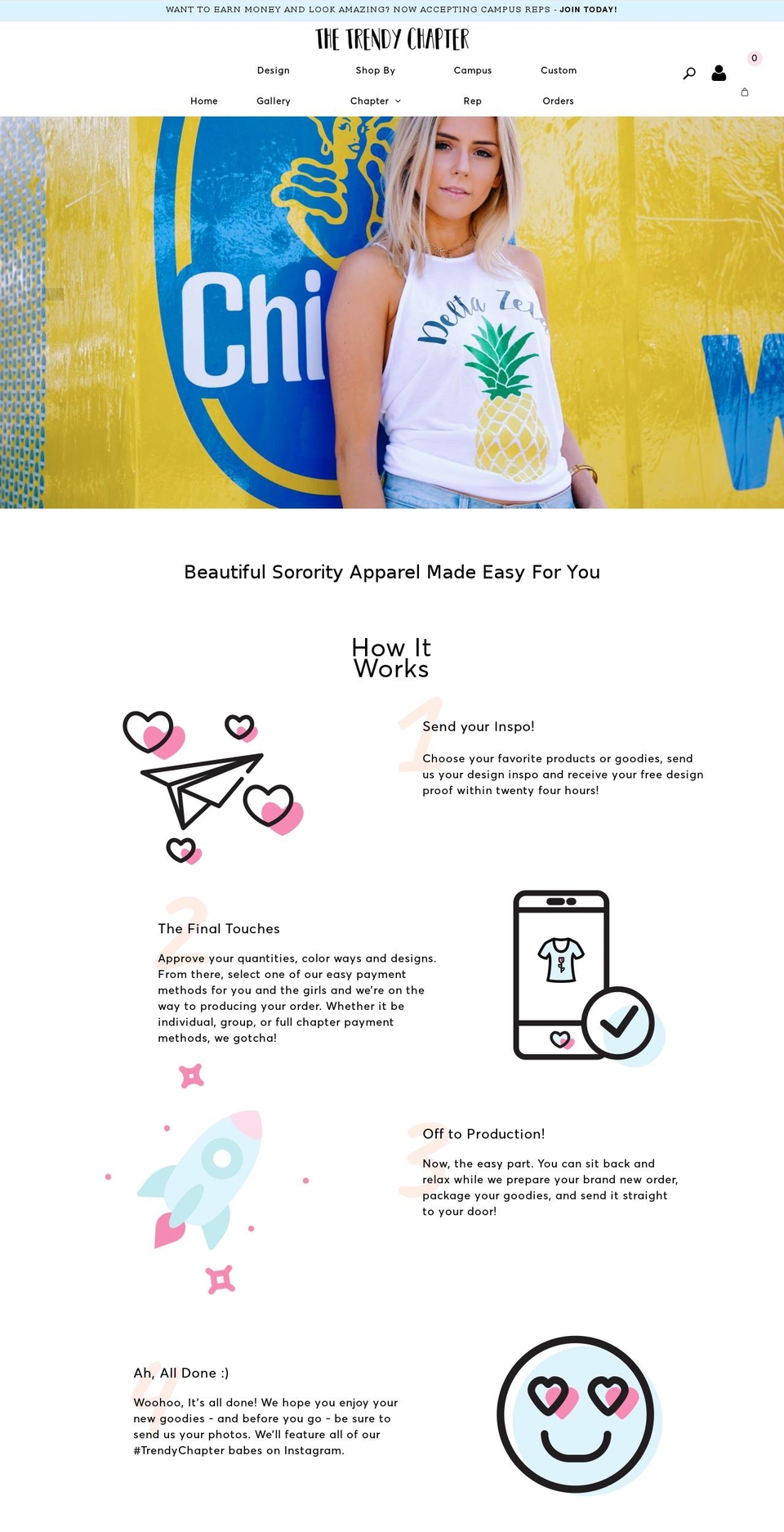 thetrendychapter.com — Shopify storefront screenshot