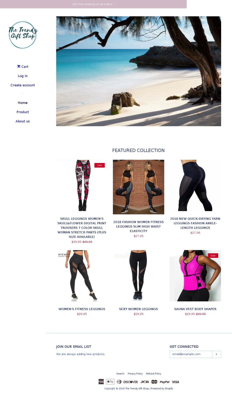 thetrendygiftshop.com — Shopify storefront screenshot