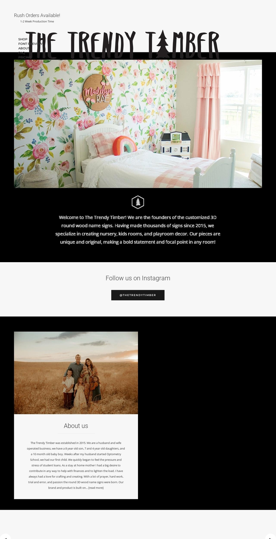 Timber Shopify theme site example thetrendytimber.com