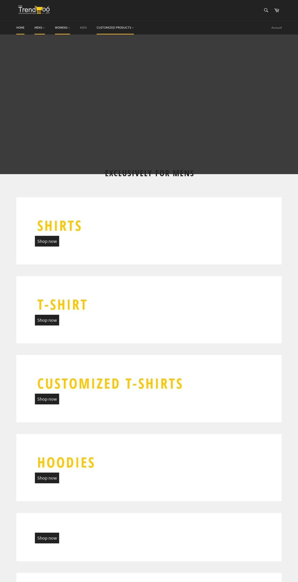 thetrendzoo.com — Shopify storefront screenshot