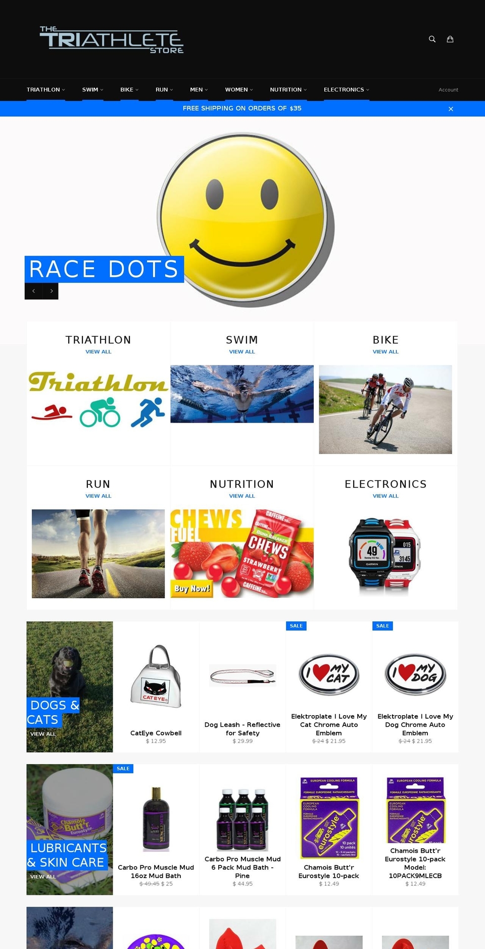 thetriathletestore.com shopify website screenshot