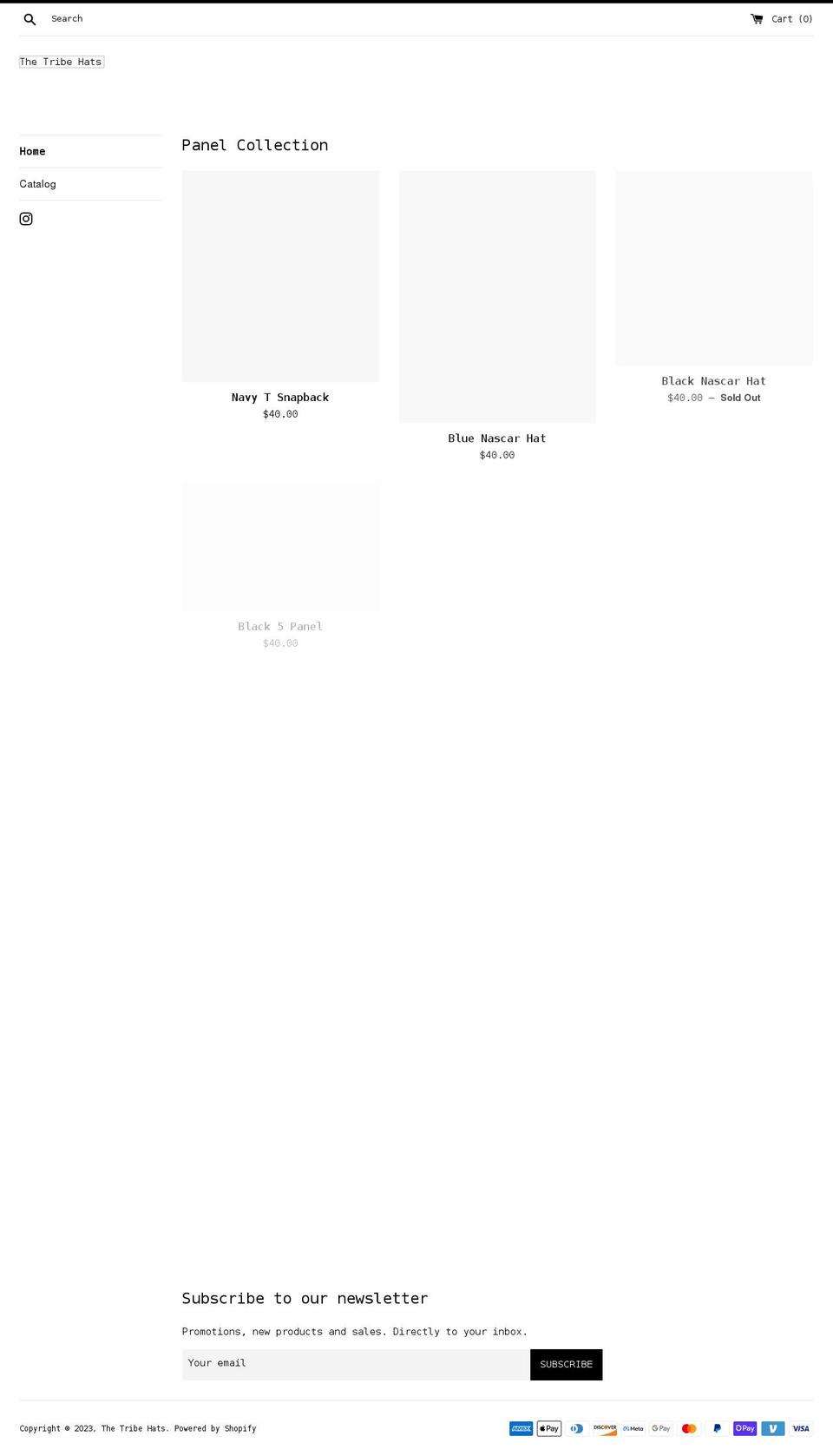 thetribehats.com shopify website screenshot