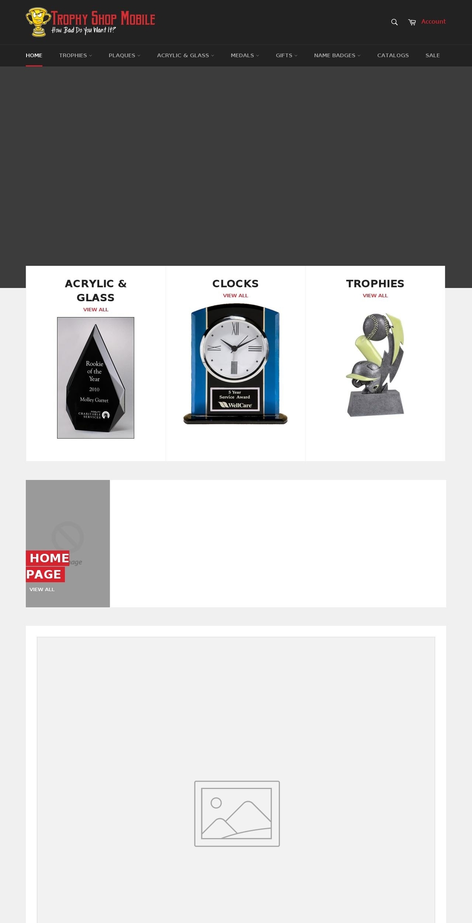 thetrophyshopinc.com — Shopify storefront screenshot