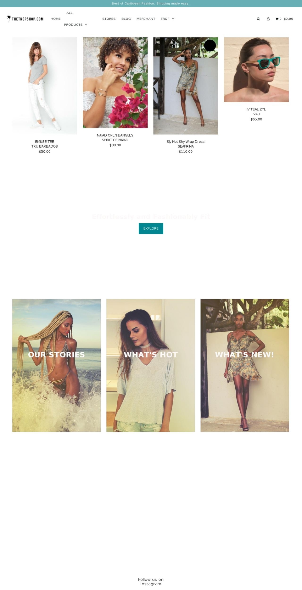 thetropshop.com — Shopify storefront screenshot
